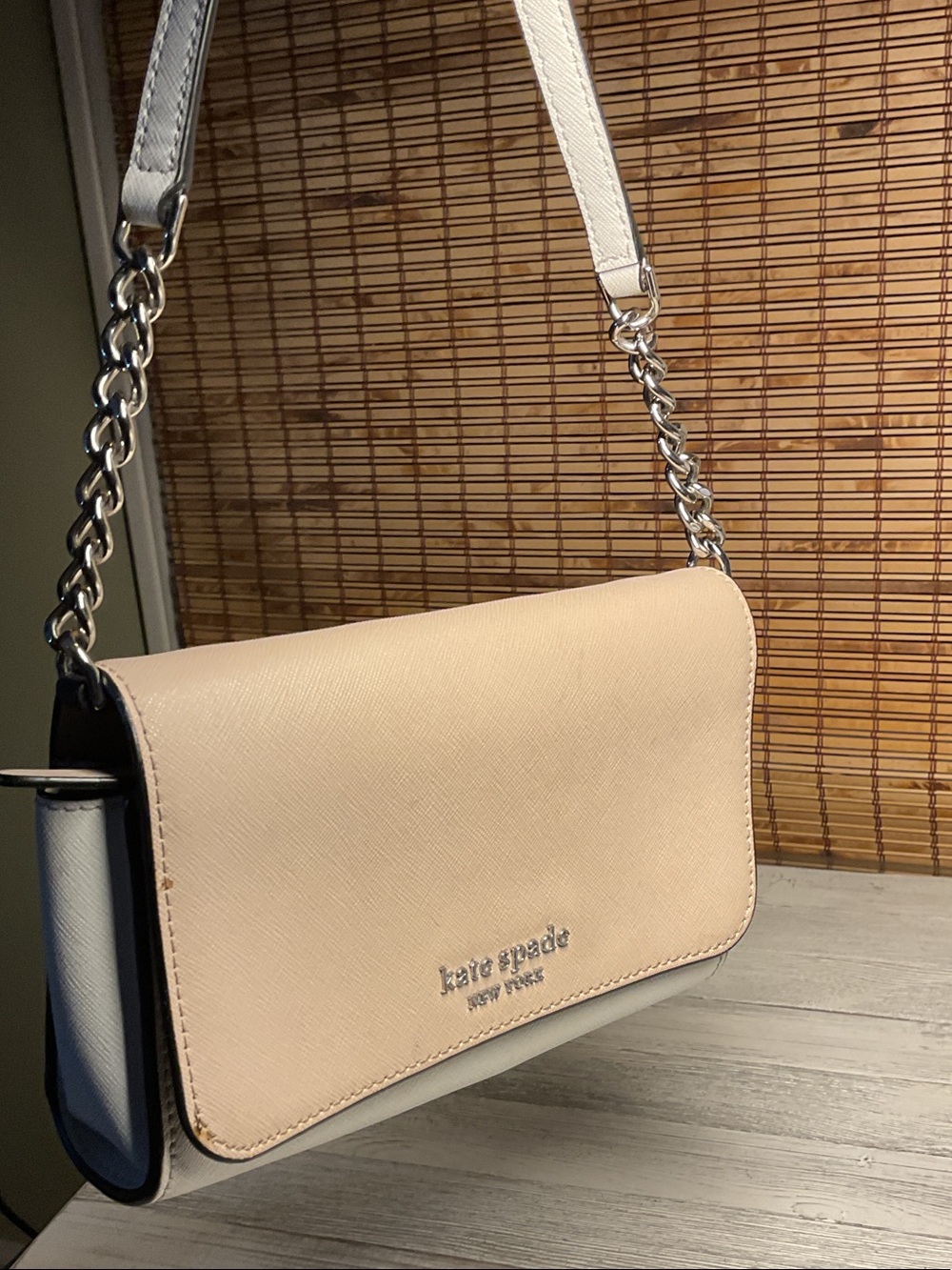 Kate Spade New York Women's Madison Saffiano Leather Small Flap CrossBody Bag.